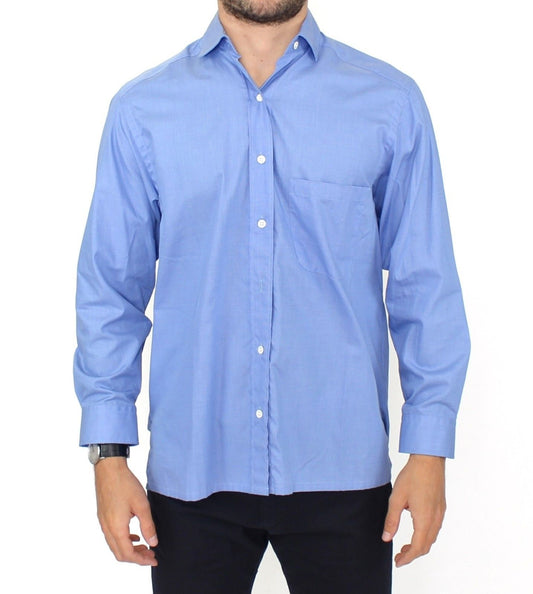 Camicia dal taglio classico in cotone blu