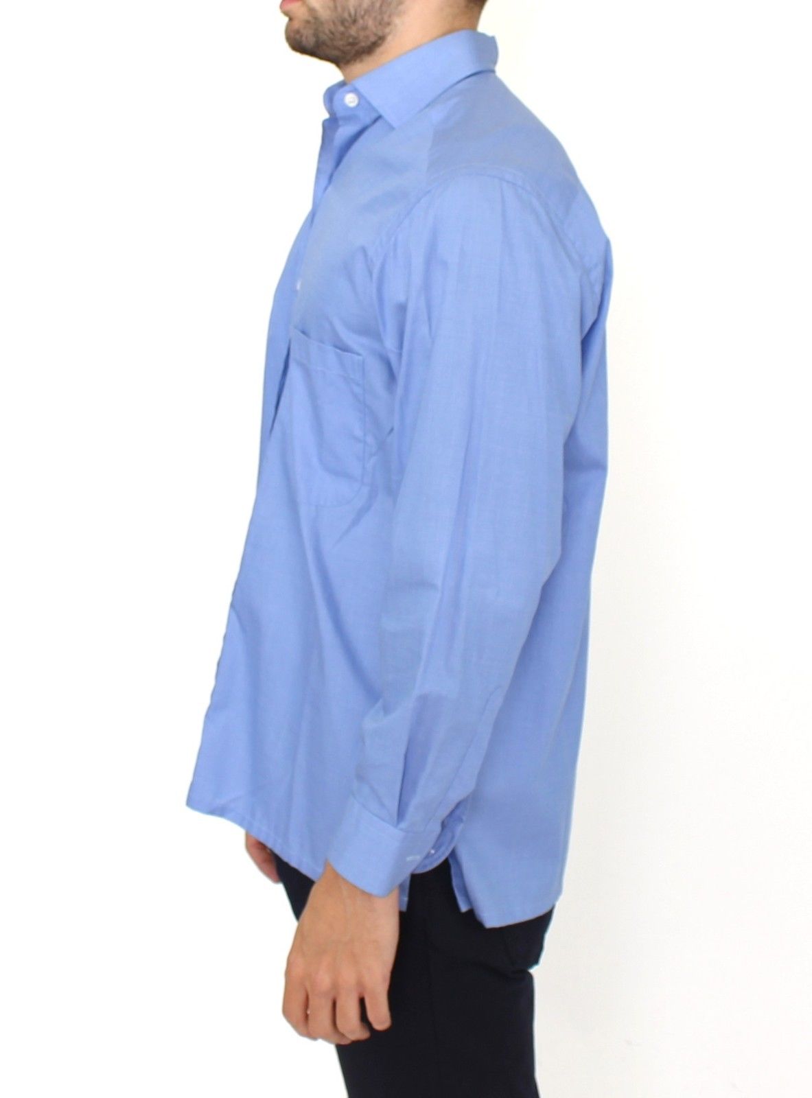 Camicia dal taglio classico in cotone blu