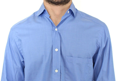 Camicia dal taglio classico in cotone blu