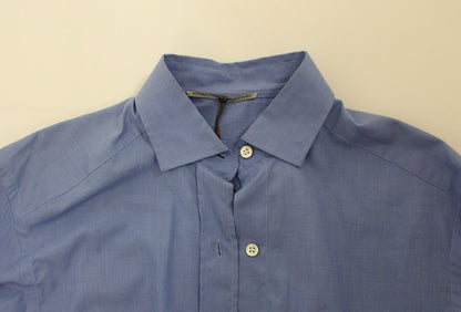 Camicia dal taglio classico in cotone blu