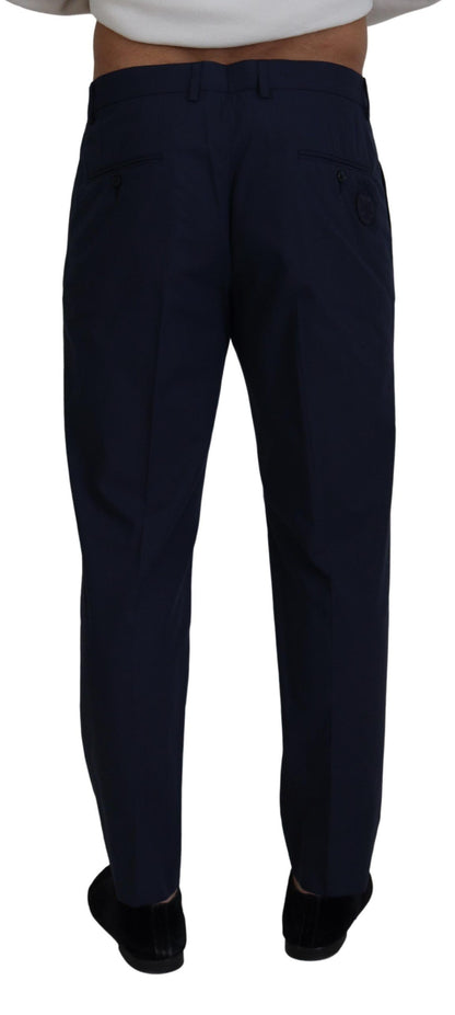 Pantaloni slim in cotone blu Pantaloni chino