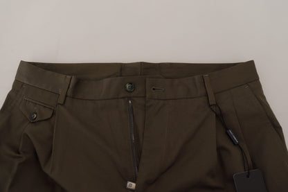 Pantaloncini casual in cotone chino verdi