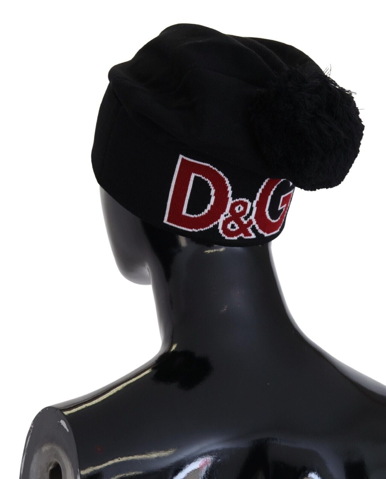 Dolce &amp; Gabbana Elegante schwarze Beanie aus Schurwolle