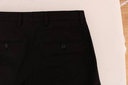 Dolce &amp; Gabbana Elegante schwarze Stretchhose aus Baumwolle