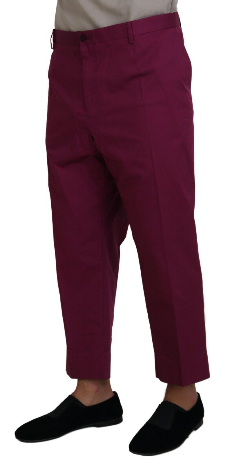 Dolce & Gabbana Elegant Magenta Cotton Stretch Pants