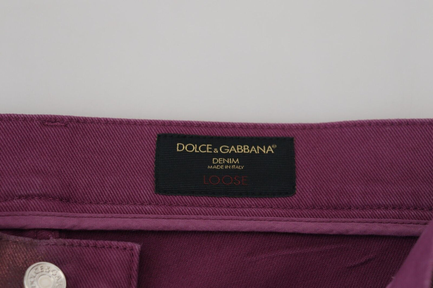 Dolce &amp; Gabbana Elegante Magenta Baumwollhose