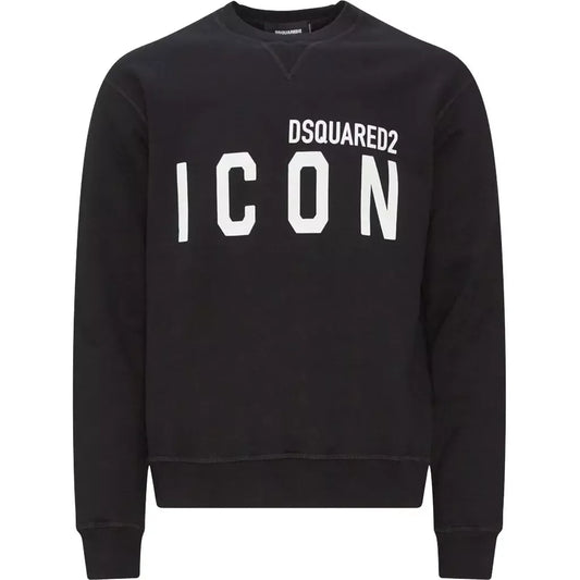 Dsquared² Schickes schwarzes Baumwoll-Logo-Sweatshirt