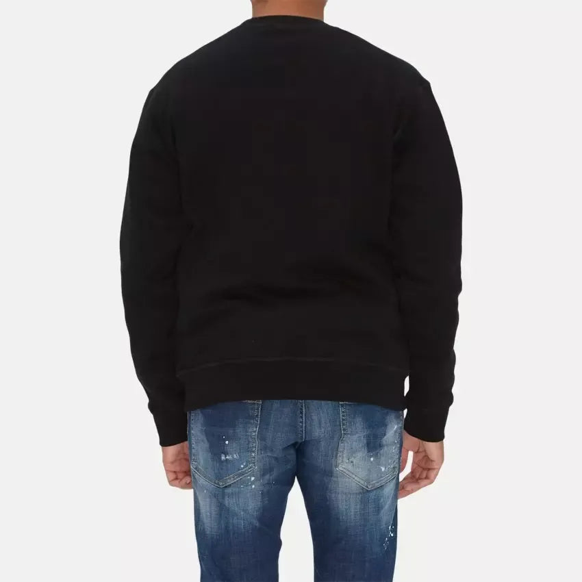 Dsquared² Schickes schwarzes Baumwoll-Logo-Sweatshirt