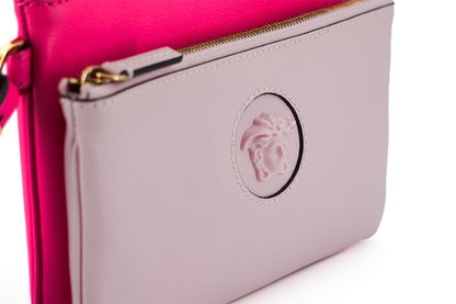 Versace – Elegante Clutch aus rosa Leder