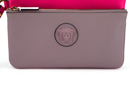 Versace – Elegante Clutch aus rosa Leder