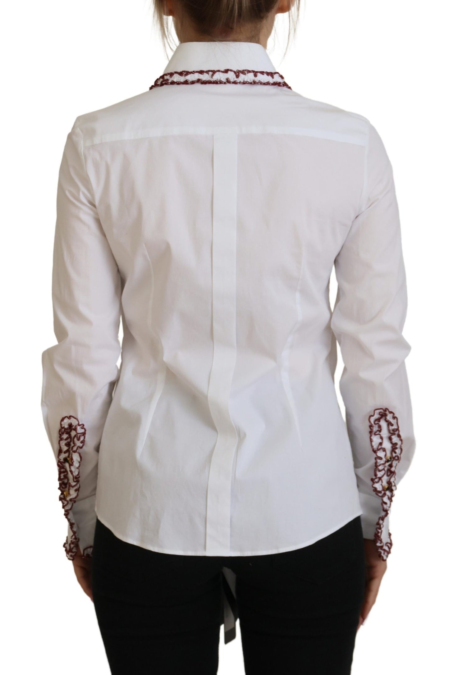 Dolce &amp; Gabbana Elegantes weißes Poloshirt aus Baumwolle