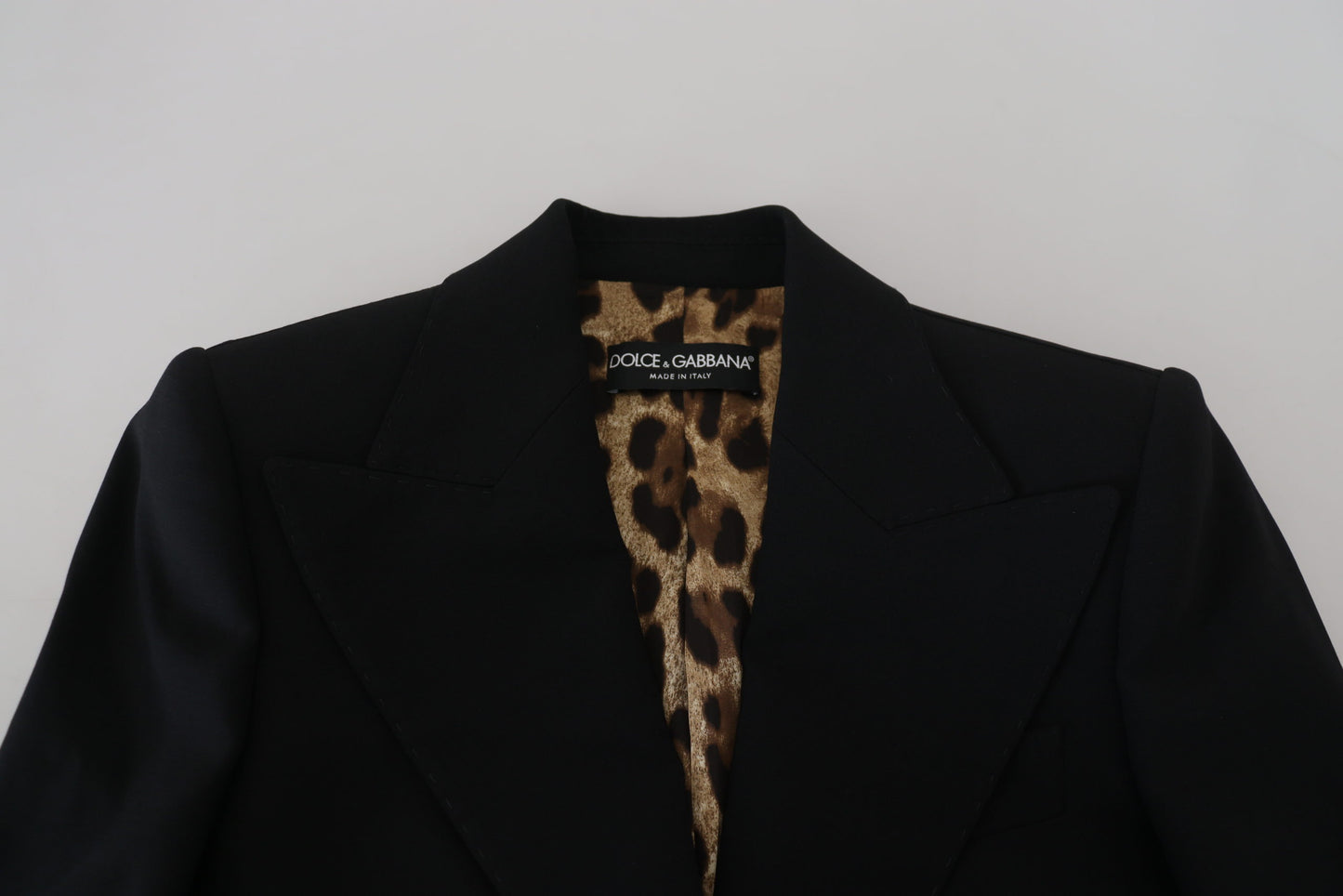 Dolce &amp; Gabbana Eleganter schwarzer Blazer aus Stretchwolle