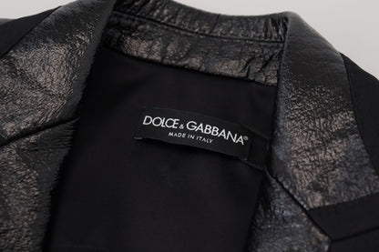 Dolce &amp; Gabbana Elegante, kurze schwarze Designerjacke