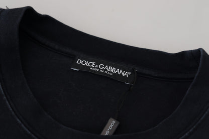 Dolce &amp; Gabbana Elegantes Rundhals-T-Shirt aus Baumwolle mit Print