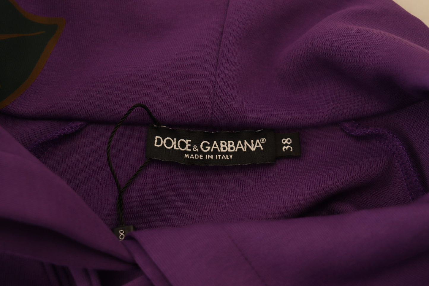 Maglione in cotone pullover con stampa floreale viola