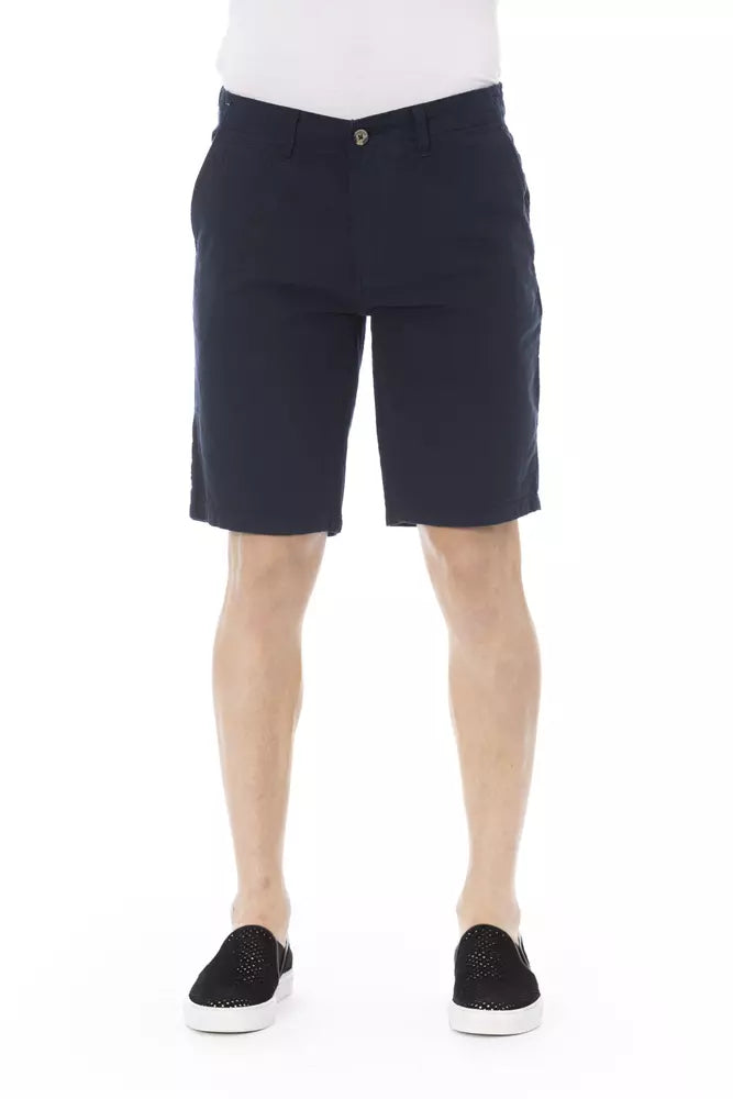 Pantaloncini in cotone blu