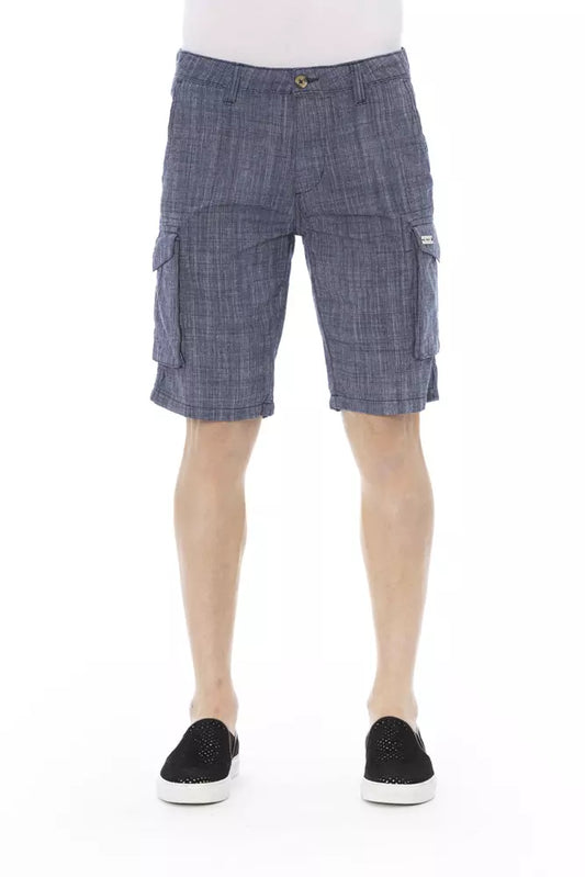 Baldinini Trend Blaue Cargoshorts aus Baumwolle für Herren