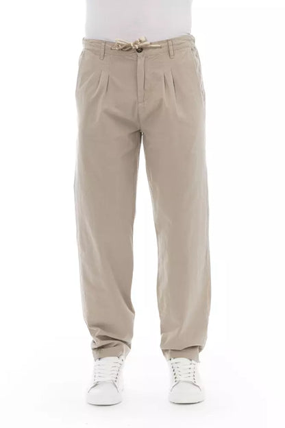 Jeans e pantaloni in cotone beige