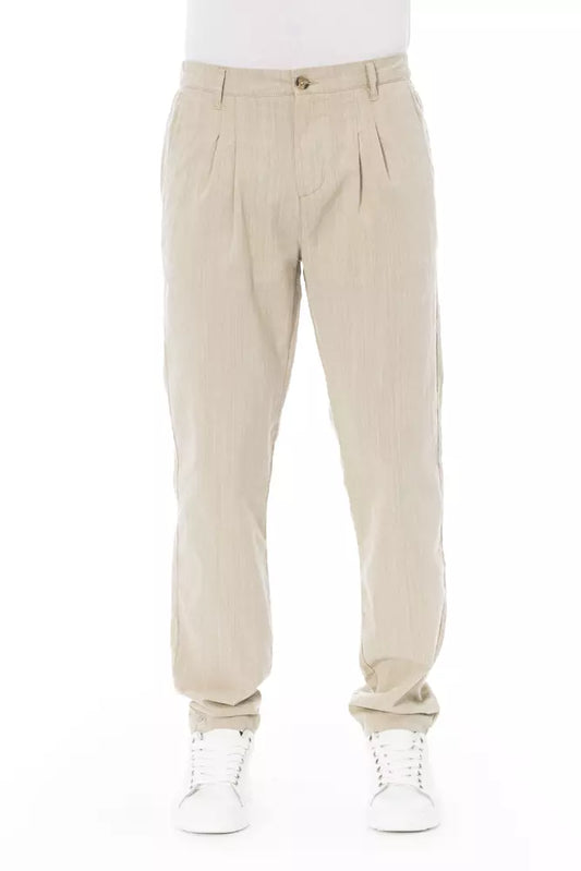 Jeans e pantaloni in cotone beige