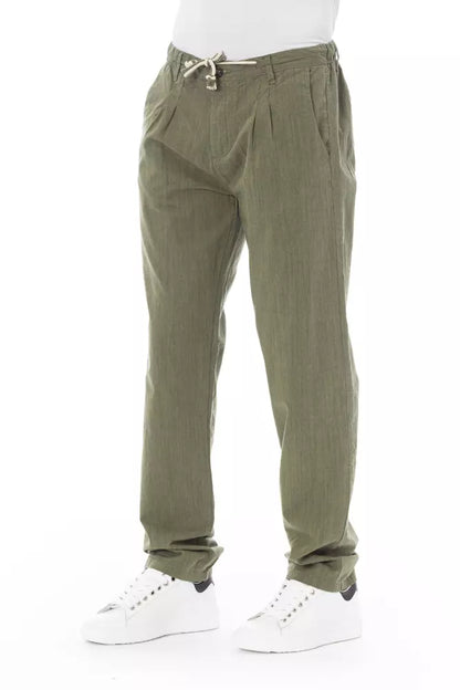 Jeans e pantaloni in cotone militare