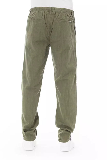 Jeans e pantaloni in cotone militare