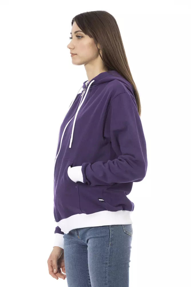 Maglione in cotone viola