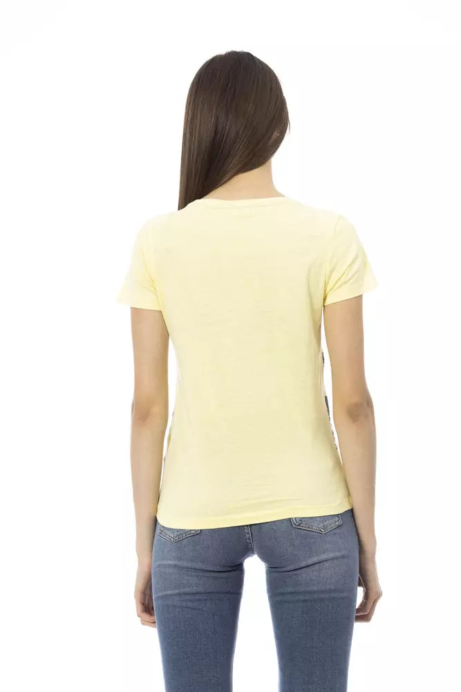 Trussardi Action Yellow Cotton Women Top