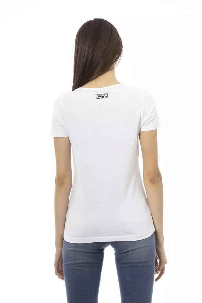 Trussardi Action White Cotton Women Top