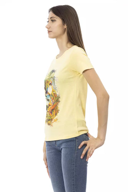 Trussardi Action Yellow Cotton Women Top