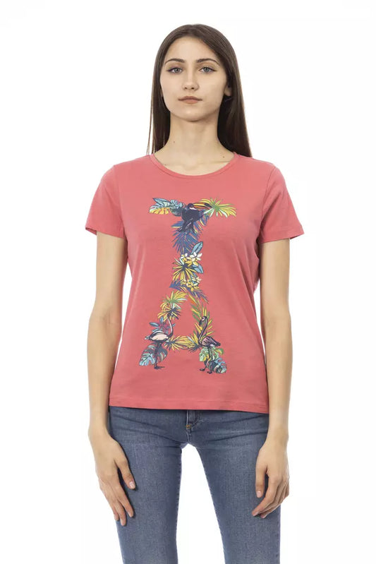 Trussardi Action Chic – Modisches, kurzärmliges T-Shirt in Fuchsie