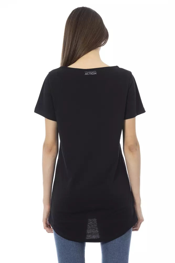 Top e maglietta in cotone nero