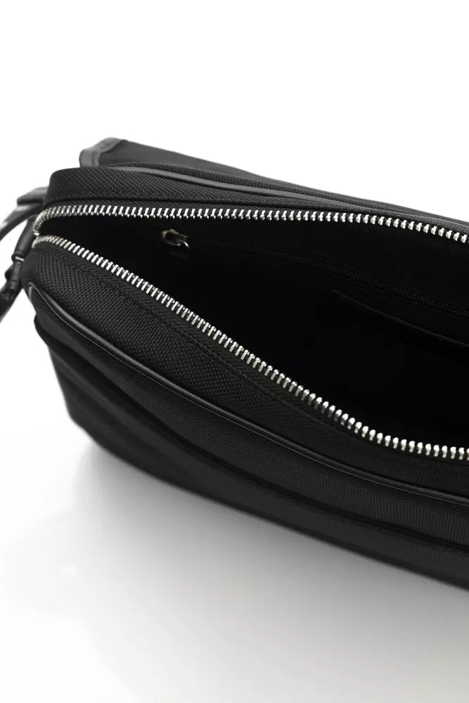 Borsa a tracolla in nylon nero