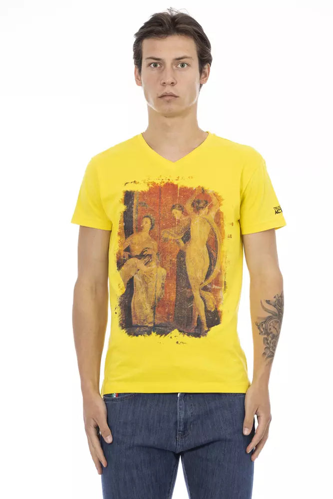 T-shirt in cotone giallo