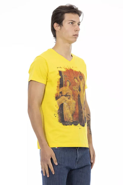 T-shirt in cotone giallo