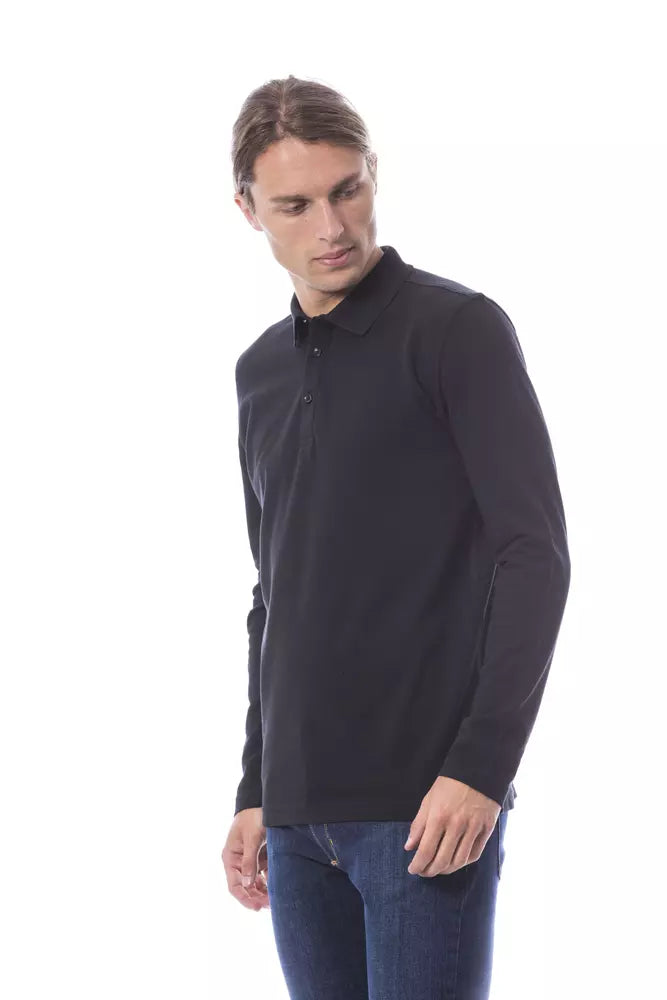 Polo in cotone nero