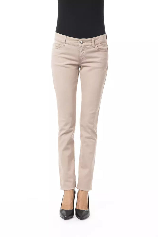 Jeans e pantaloni in cotone beige