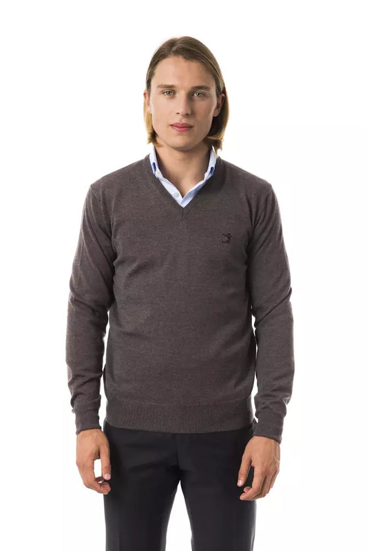 Maglione in lana merino grigia