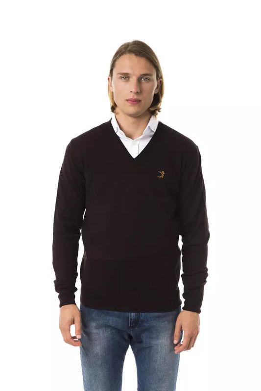 Pull en laine mérinos marron