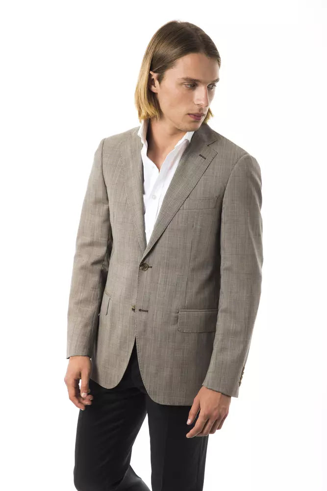 Uominitaliani Gray Wool Men Blazer