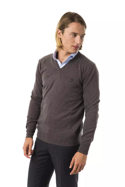 Maglione in lana merino grigia