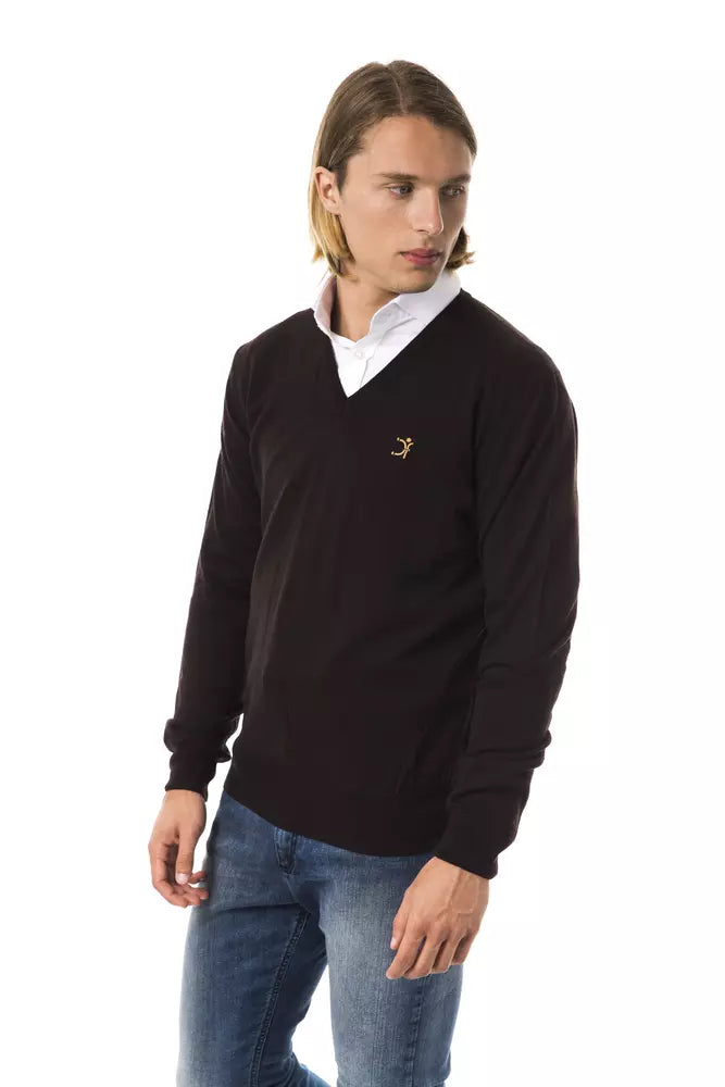 Brauner Pullover aus Merinowolle