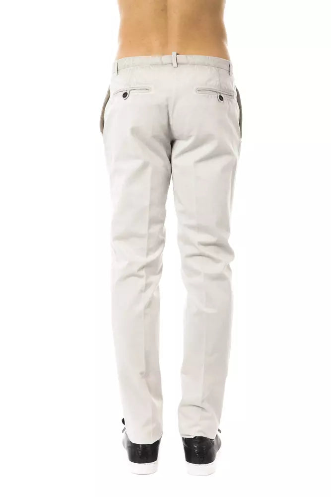 Graue Baumwolljeans und -hose