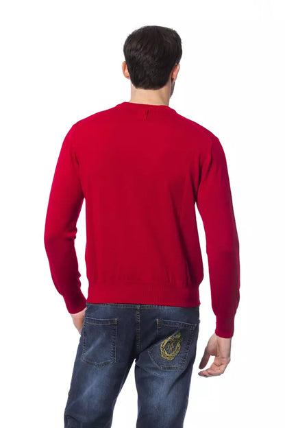 Billionaire Italian Couture Roter Herrenpullover aus Merinowolle