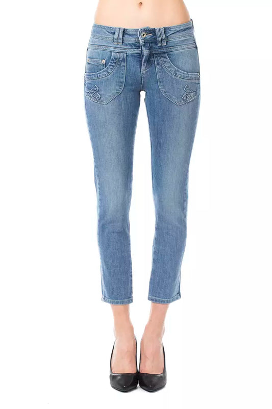 Jeans e pantaloni in cotone azzurro