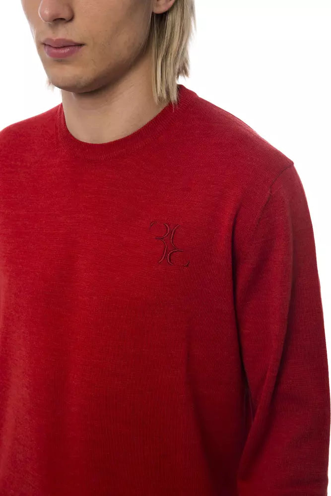 Billionaire Italian Couture Roter Herrenpullover aus Merinowolle