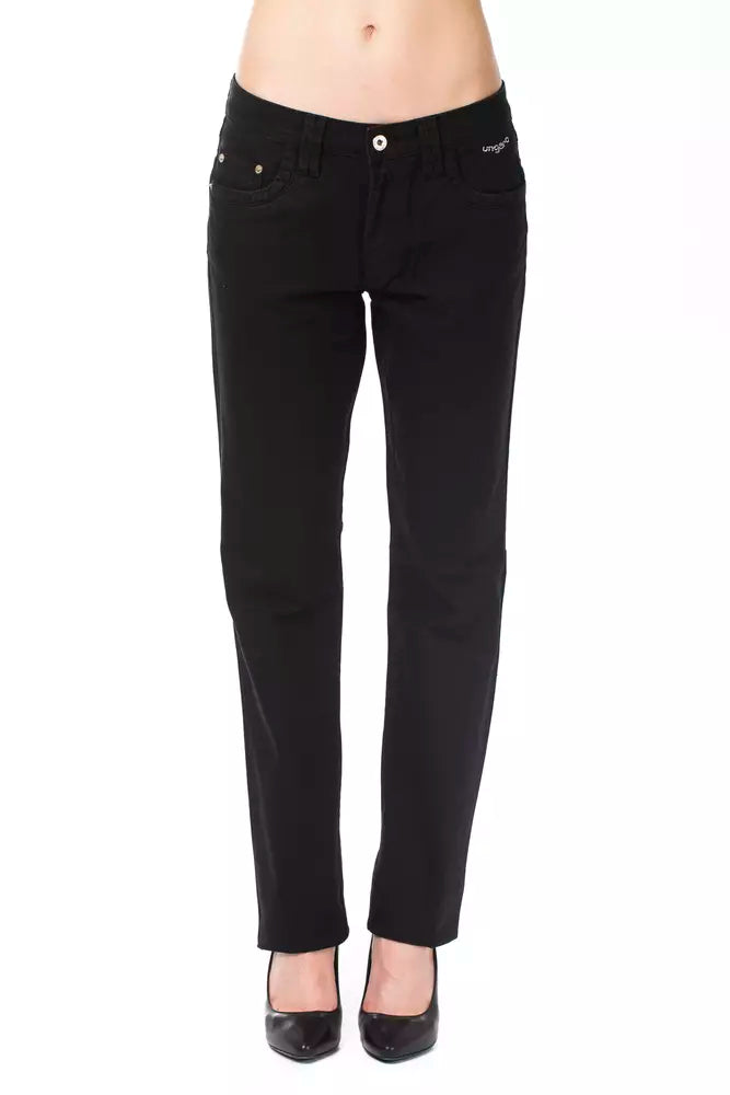 Ungaro Fever Black Cotton Women Jeans