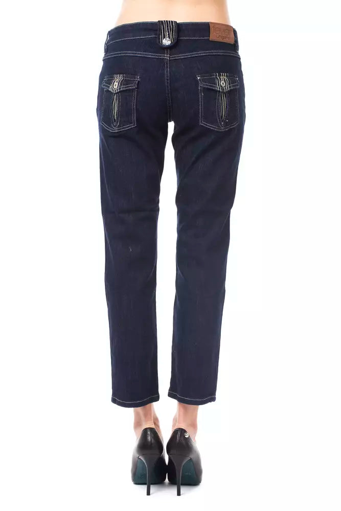 Ungaro Fever Blaue Capri-Jeans aus Baumwolle für Damen