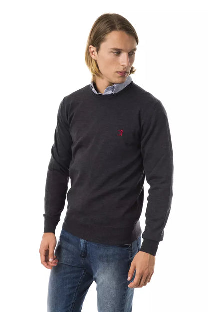 Maglione in lana merino grigia