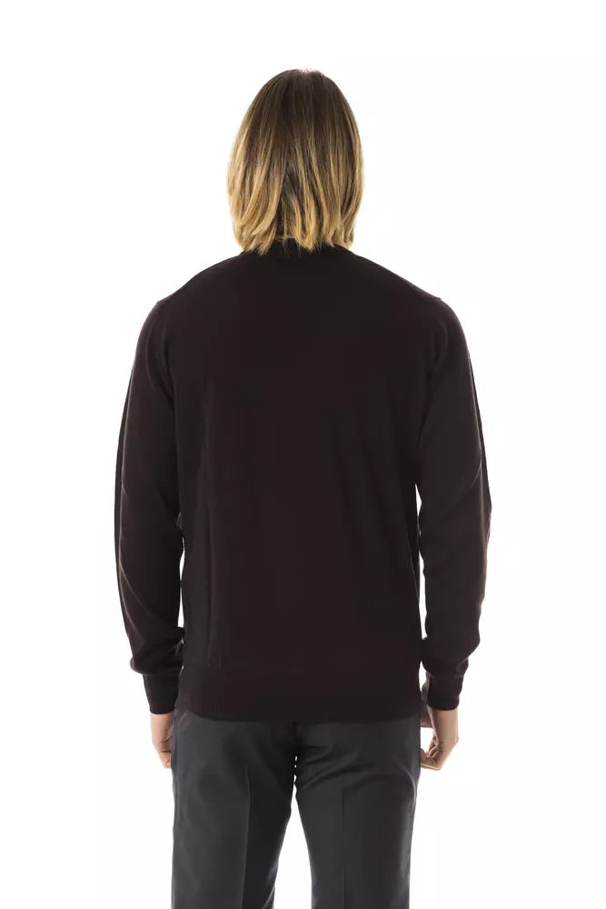 Brauner Pullover aus Merinowolle