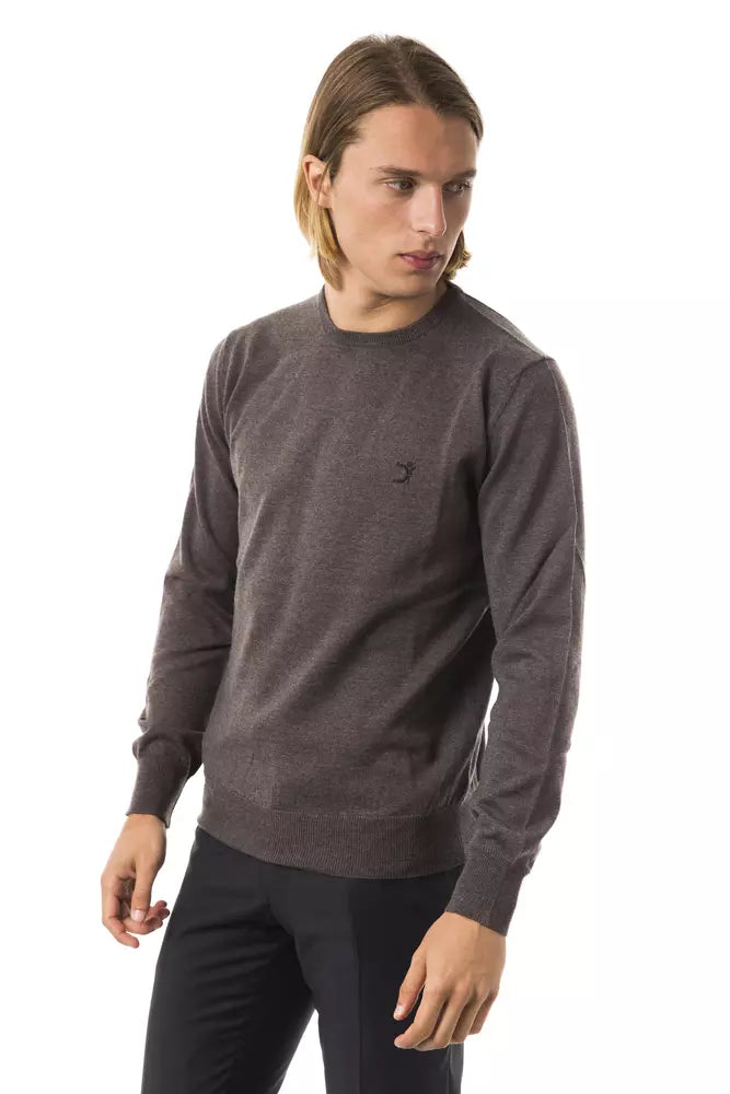 Maglione in lana merino grigia